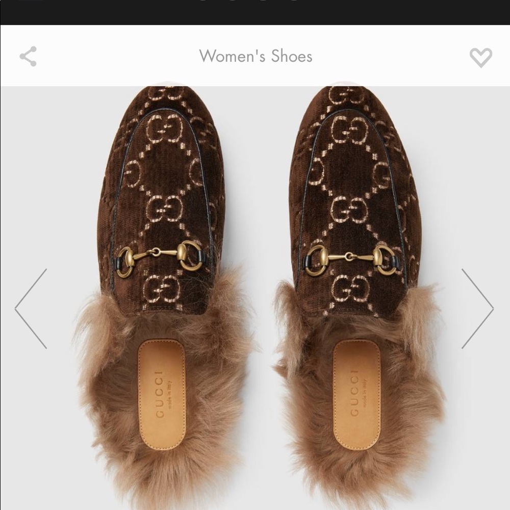 Gucci Princetown Velvet slippers(mules)